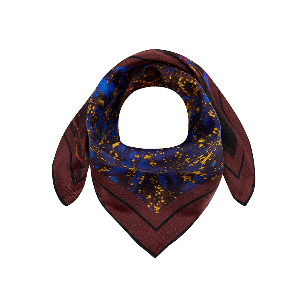 Neuron Flower silk scarf